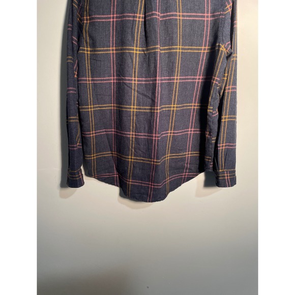 Toad&Co Re-Done Flannel Button Down Shirt in Gray Size Large Granola Girl - Picture 8 of 10